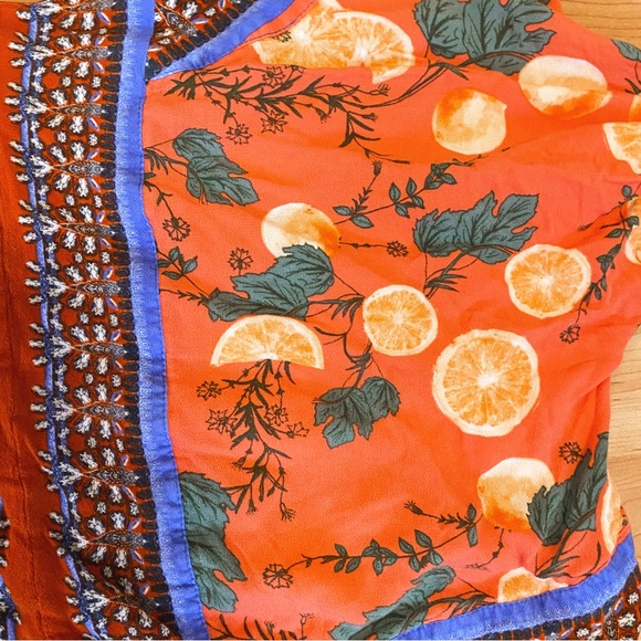 Free People Orange & Flowers Tie Crop Cardigan - Picture 8 of 9